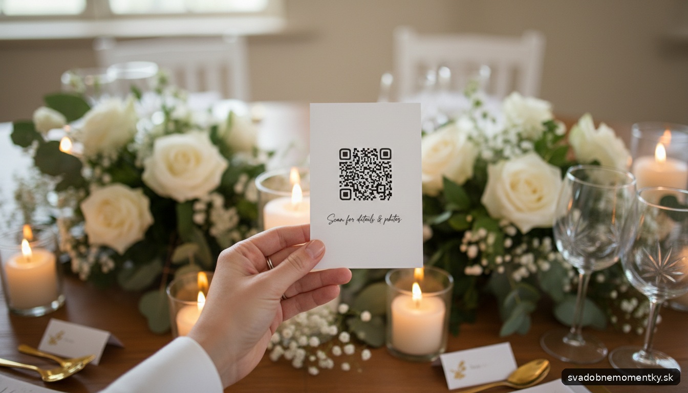 Svadobné QR kódy galéria 2026 ako jednoducho zbierať fotky od hostí